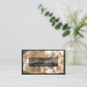 額縁抽象芸術金ゴールド銀合金構造 名刺 (スタンド正面)