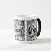 額縁白黒レッドライディングフードウルフウズ モーフィングマグカップ (正面右)