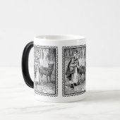 額縁白黒レッドライディングフードウルフウズ モーフィングマグカップ (正面左)