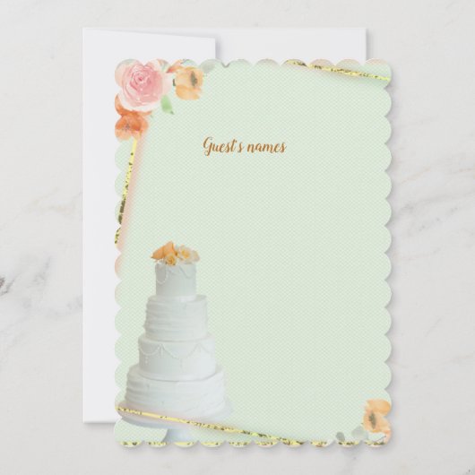 額縁結婚式招待状 招待状 (裏面)