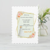 額縁結婚式招待状 招待状 (スタンド正面)