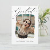 額縁芸術的写真卒業 サンキューカード (スタンド正面)
