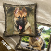 額縁1+1ペットフォト記念金ゴールド/ブラウンダマスク – クッション