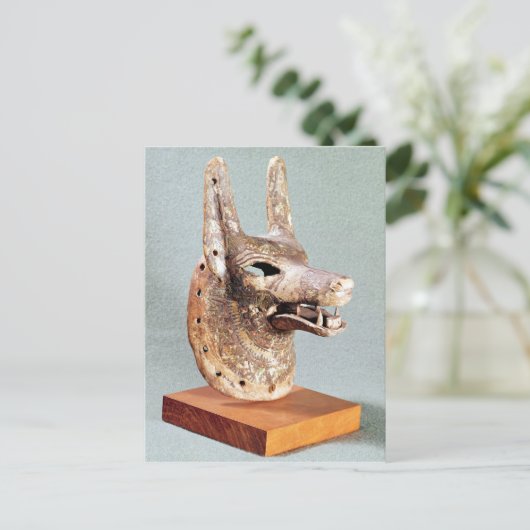 顎がヒンジ付きのアヌビスの頭 ポストカード (スタンド正面)