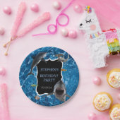 顎のように白い素晴らしサメ誕生日 ペーパープレート (パーティー)