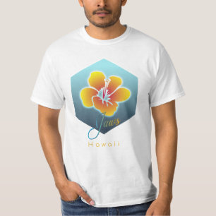 顎のハワイのサーフィンのビーチ Tシャツ