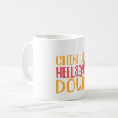 顎を上げて踵を下ろす コーヒーマグカップ (正面左)