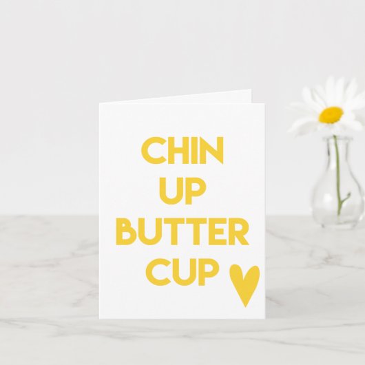 顎を上げるバターカップ |甘やる気を起こさせる カード (小さな植物)
