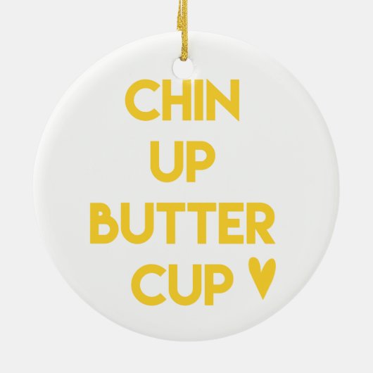 顎を上げるバターカップ |甘やる気を起こさせる セラミックオーナメント (裏面)