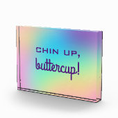 顎を上げろバターカップ！レインボーグラデーションブロック フォトブロック (右)