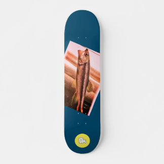 顎外れたカワムツ（川魚） スケートボード