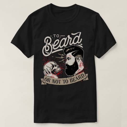 顎鬚の問題 Tシャツ (デザイン正面)