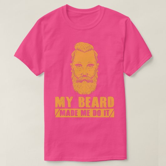 顎鬚を生やした男は顎鬚を生やしていた Tシャツ (デザイン正面)