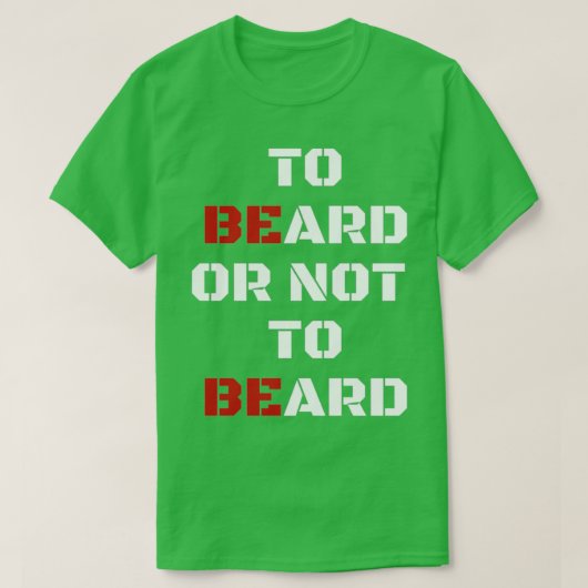 顎鬚を生やすか生やさないか1 Tシャツ (デザイン正面)