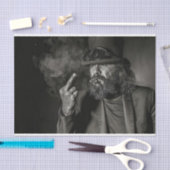 顎鬚を発汗させる人 薄葉紙 (クラフト)