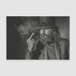 顎鬚を発汗させる人 薄葉紙