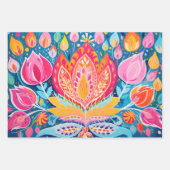 顎 – ピンクディワリを落とす ラッピングペーパーシート (正面2)