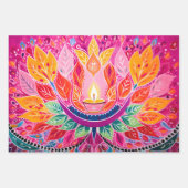 顎 – ピンクディワリを落とす ラッピングペーパーシート (正面)