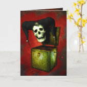 顔あなたの恐怖ハロウィンカード カード (黄色い花)