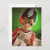 顔おもしろいおばあちゃんテンプレート ポストカード (正面/裏面)