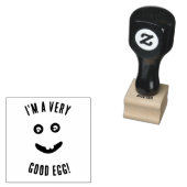 顔おもしろいと文字非常に良い卵 ラバースタンプ (押印)