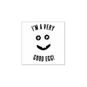 顔おもしろいと文字非常に良い卵 ラバースタンプ (インプリント)