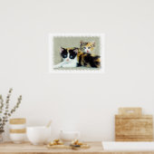 顔おもしろいの子猫 ポスター (キッチン)