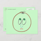 顔おもしろいはがき ポストカード (正面/裏面)