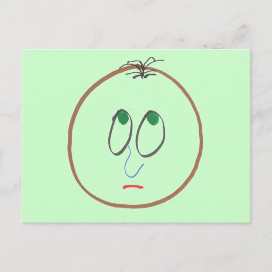 顔おもしろいはがき ポストカード (正面)