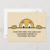 顔おもしろいを非表示にする ポストカード (正面/裏面)