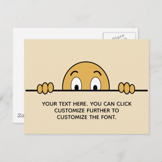 顔おもしろいを非表示にする ポストカード (正面/裏面)