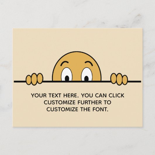 顔おもしろいを非表示にする ポストカード (正面)