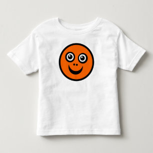 顔おもしろいオレンジ トドラーTシャツ