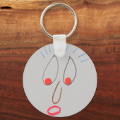 顔おもしろいキーチェーン キーホルダー (正面)