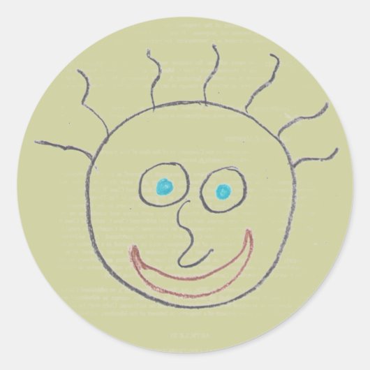 顔おもしろいシール ラウンドシール (正面)
