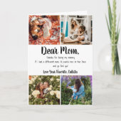 顔おもしろいジョークのパンチ写真母の日 カード (正面)