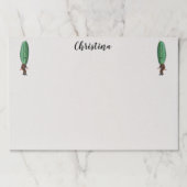 顔おもしろいブラウンスーツを持つ男の大きなピクルヘッド ペーパーパッド (正面)