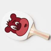 顔おもしろいベア 卓球ラケット (横)