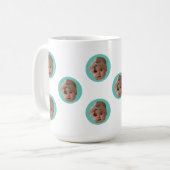 顔おもしろいベビーペット母の日の子供のイメージギフト コーヒーマグカップ (正面左)