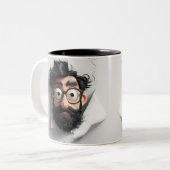 顔おもしろいマグ ツートーンマグカップ (正面左)