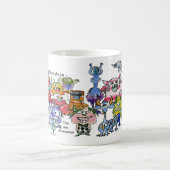 顔おもしろいマンガモンスター コーヒーマグカップ (中央)