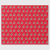 顔おもしろいメリークリスマスinフォトラスペインのッピ ラッピングペーパー (フラット)