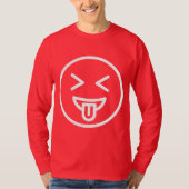 顔おもしろいメンズレッド Tシャツ (正面)