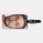 顔おもしろい乗客カスタム像 ラゲッジタグ (正面横)