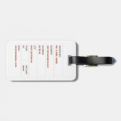 顔おもしろい乗客カスタム像 ラゲッジタグ (裏面横)