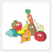 顔おもしろい付き食品 スクエアシール (正面)