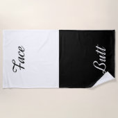 顔お尻 ビーチタオル (正面)