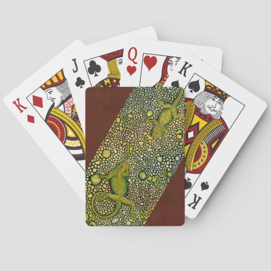 顔から顔遊トカゲのカード トランプ (裏面)