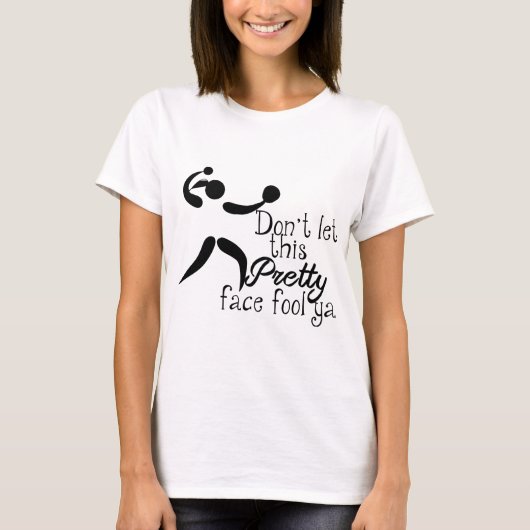 顔かわいらしソフトボールことわざ Tシャツ (正面)