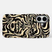 顔がうねるポートレート Phoneケース Case-Mate iPhoneケース (裏面 (横))